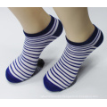 Women Combed Cotton Colored Stripe Ankle Socks